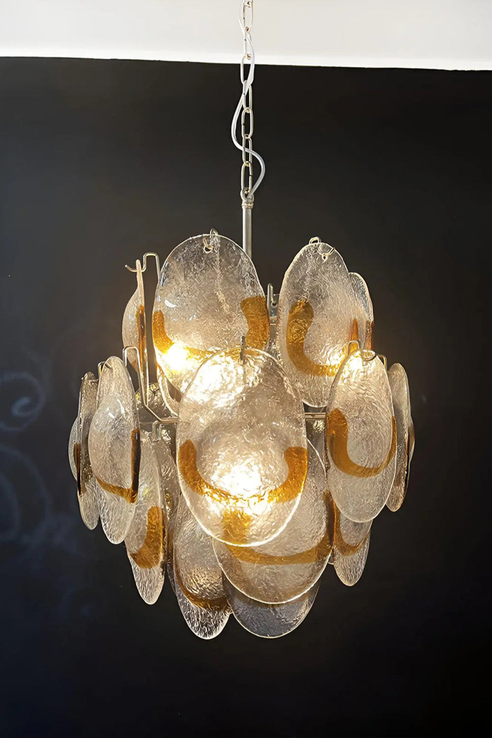 Shell-Shaped Glass Chandelier - view 15 | morylighting