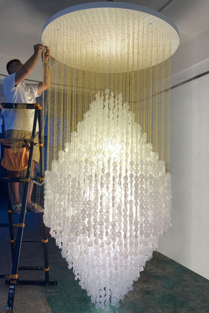 Verpan Fun 8DM Shell Chandelier - view 3 | morylighting