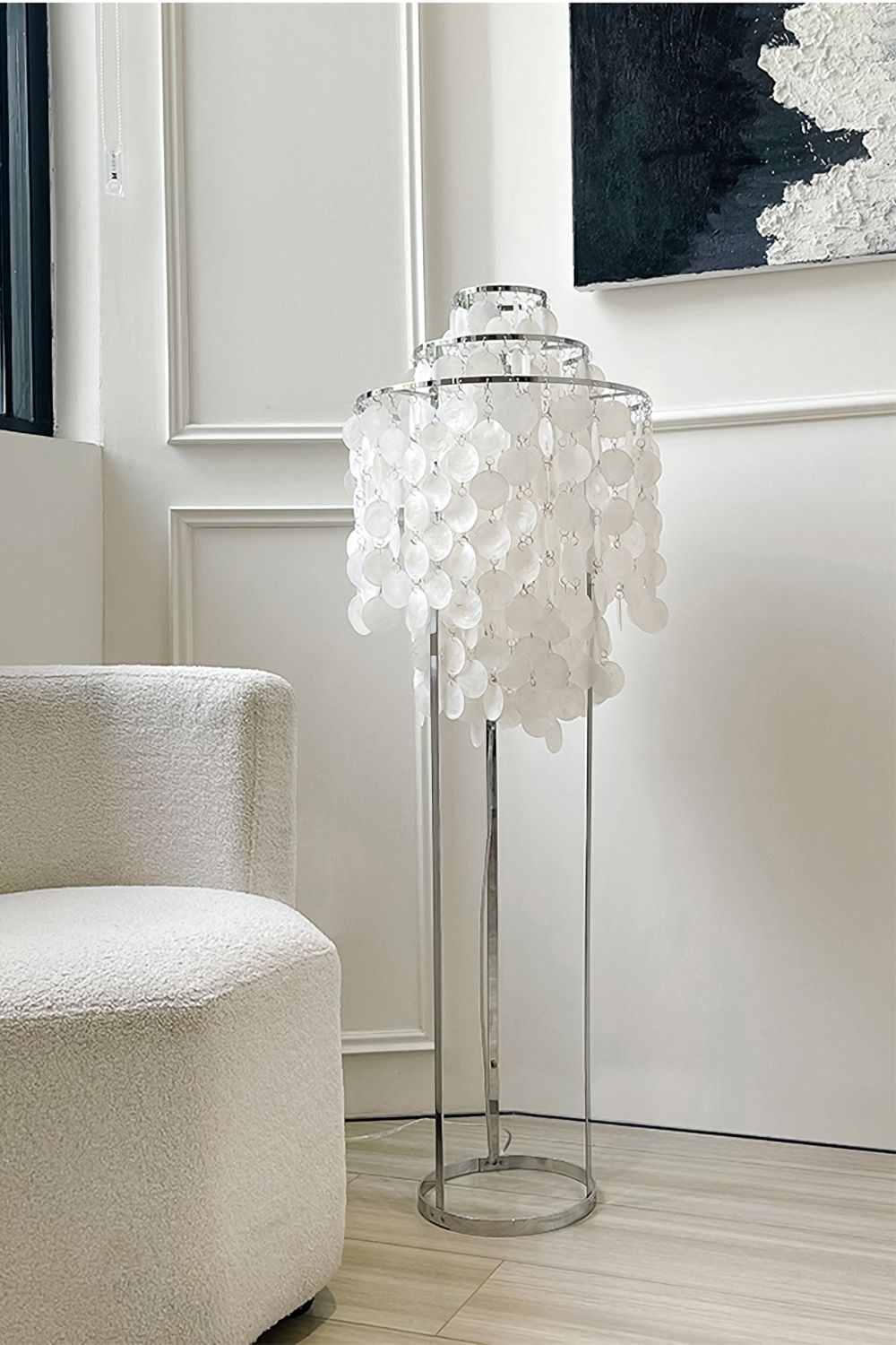 Vintage Shell Floor Lamp - view 2 | morylighting