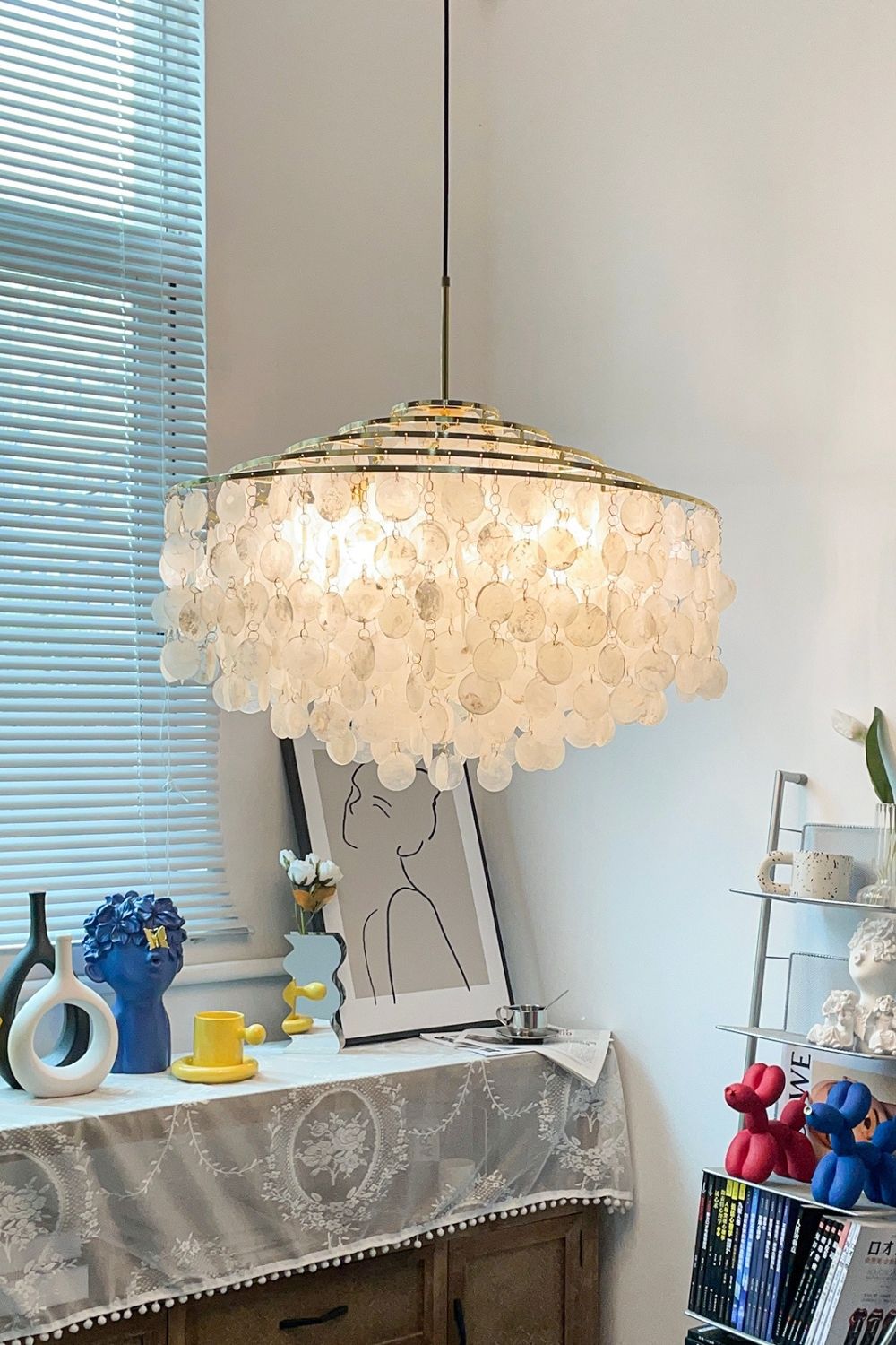 Shell Chandelier - view 2 | morylighting