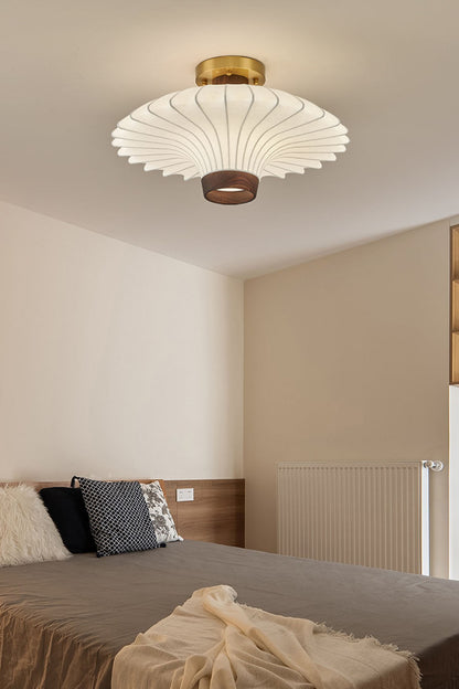 Silk Solid Wood Ceiling Lamp - view 3 | morylighting