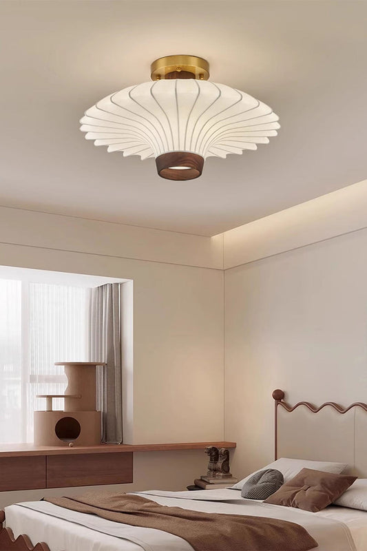 Silk Solid Wood Ceiling Lamp - view 2 | morylighting