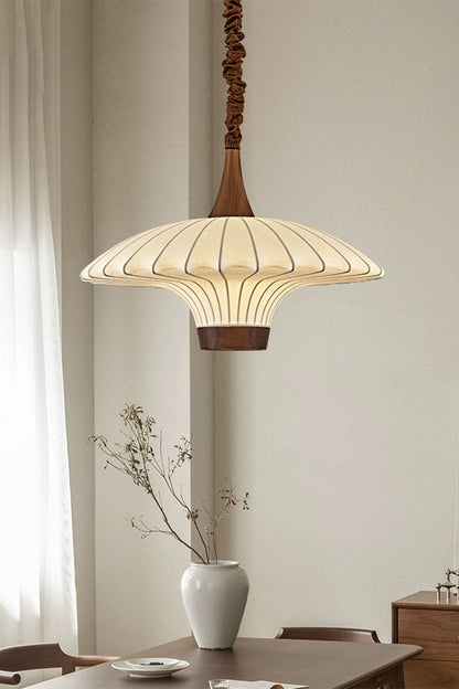 Silk Solid Wood Pendant Lamp - view 8 | morylighting