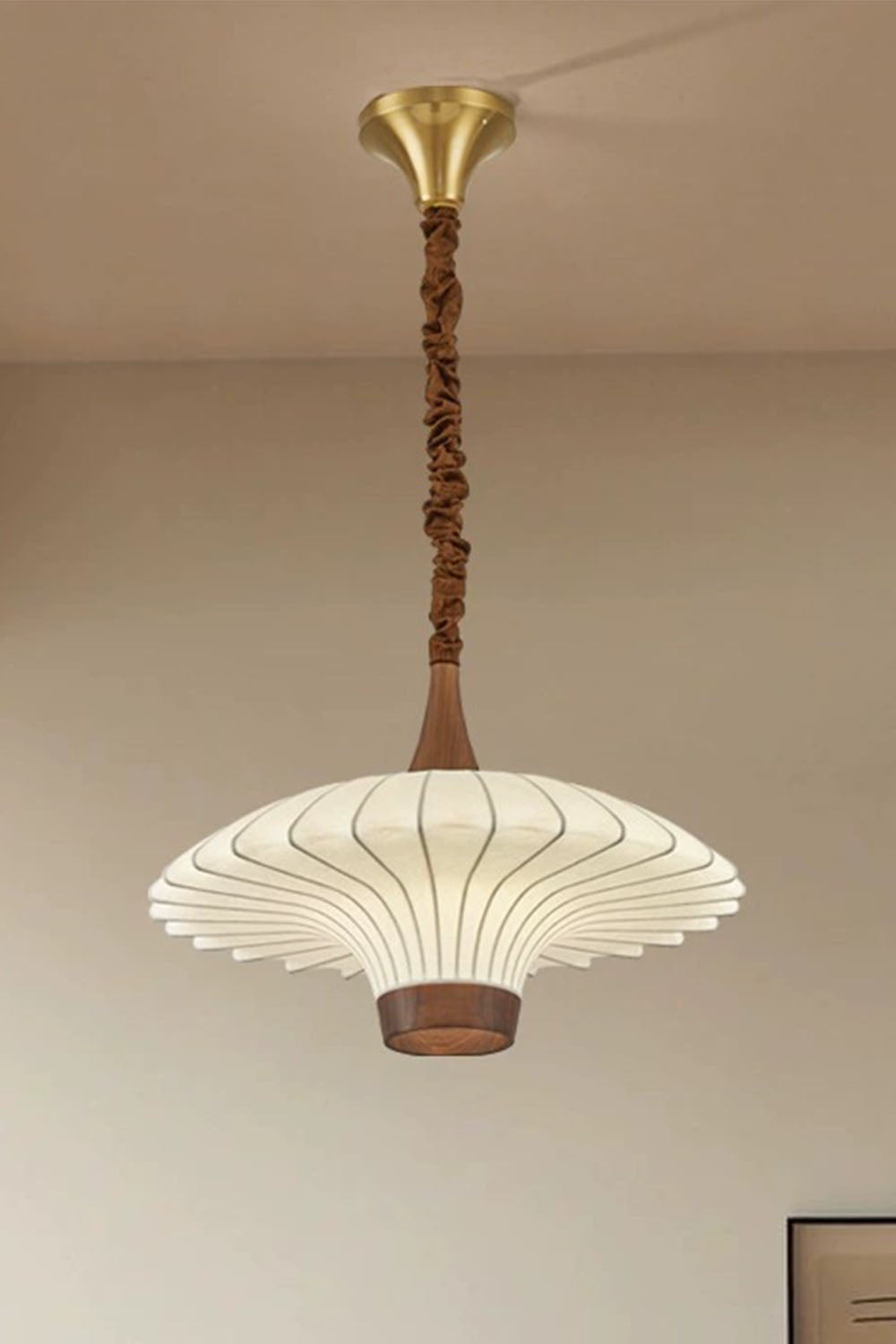 Silk Solid Wood Pendant Lamp - view 10 | morylighting