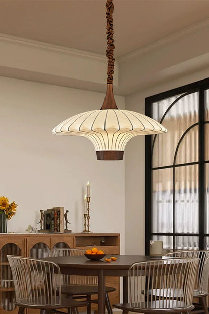 Silk Solid Wood Pendant Lamp - view 4 | morylighting