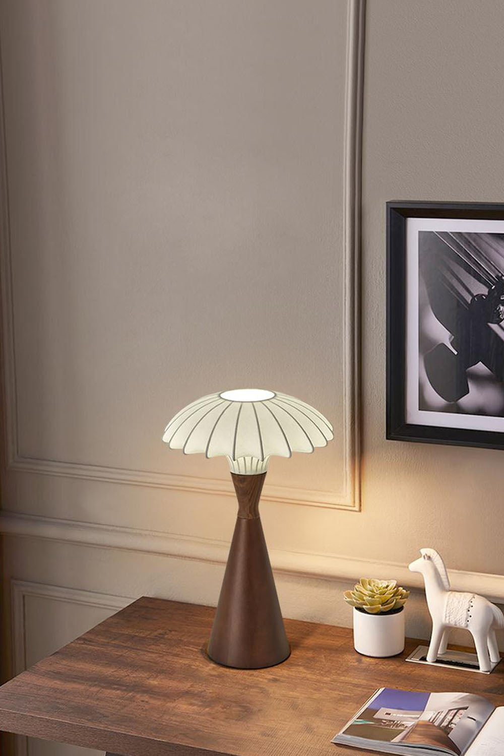 Silk Solid Wood Table Lamp - view 4 | morylighting
