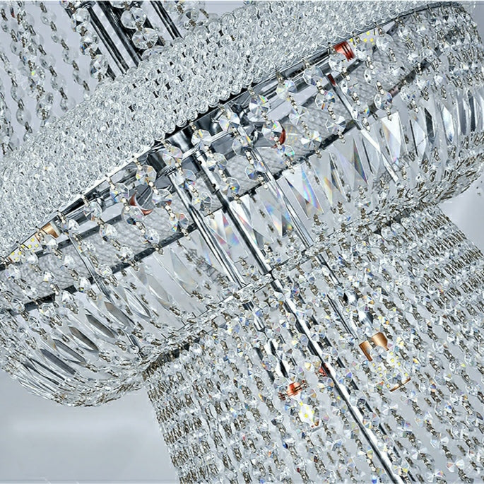 Morylighting Grand Radiance Round Crystal Chandelier - Background Shot