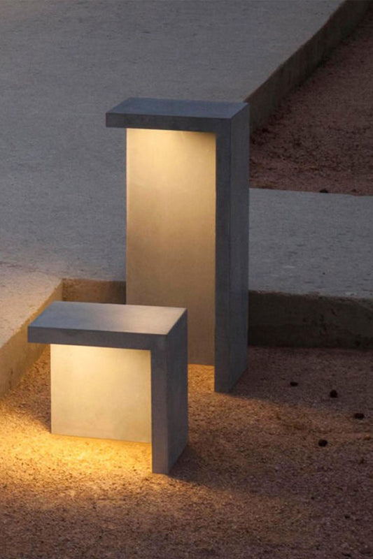 Simple Geometric Outdoor Floor Lamp - view 2 | morylighting
