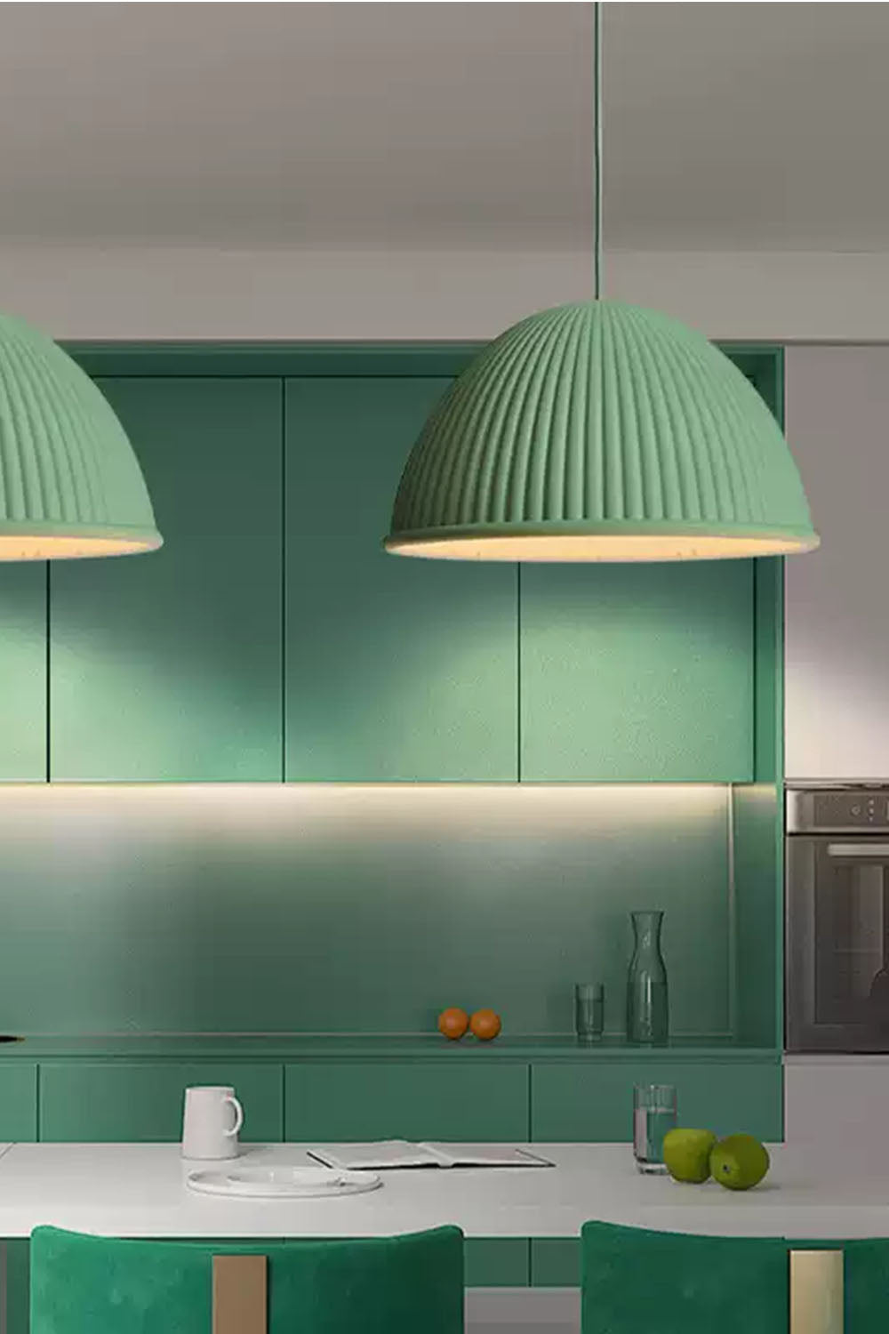 Simple Semicircular Inverted Pendant Light - view 7 | morylighting