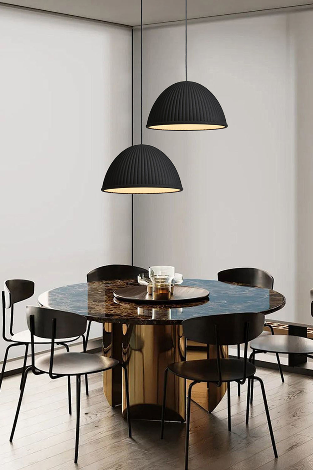 Simple Semicircular Inverted Pendant Light - view 4 | morylighting