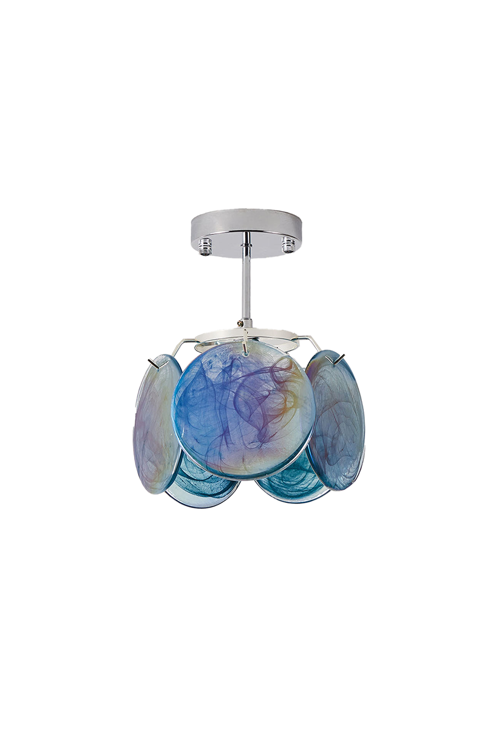 Single-tier Vistosi Style Glass Disc Ceiling Light | morylighting
