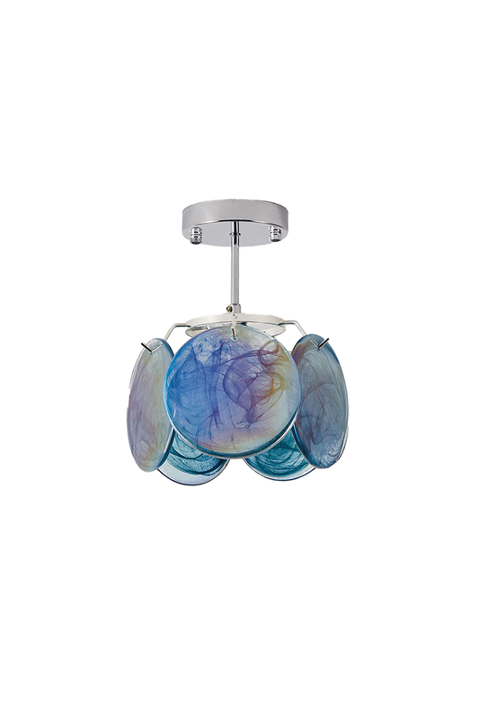 Single-tier Vistosi Style Glass Disc Ceiling Light | morylighting