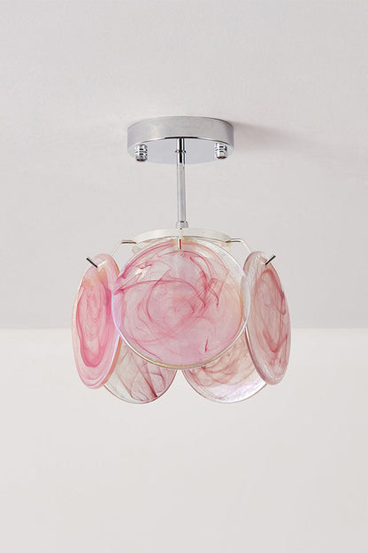 Single-tier Vistosi Style Glass Disc Ceiling Light - view 10 | morylighting