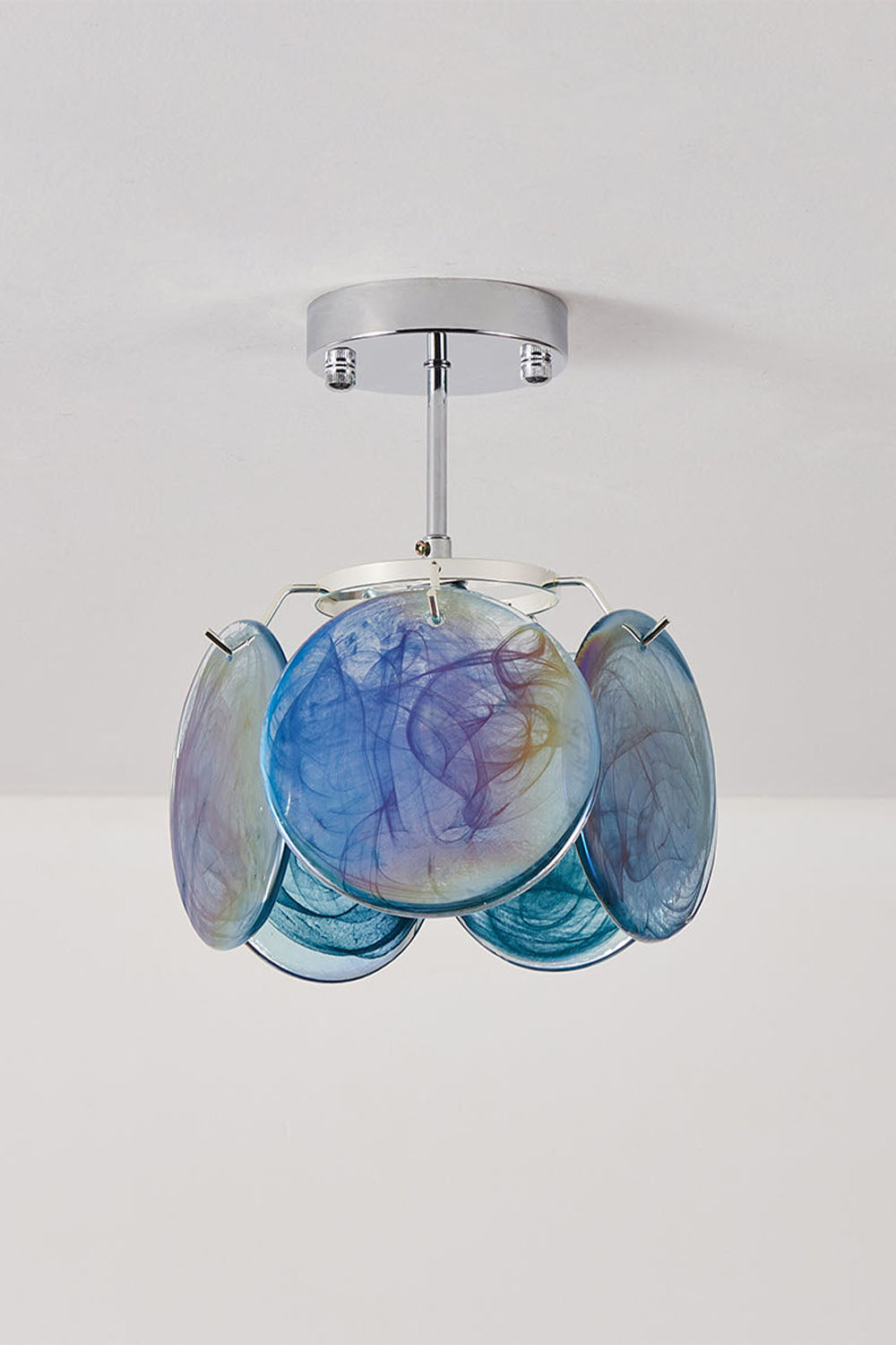 Single-tier Vistosi Style Glass Disc Ceiling Light - view 9 | morylighting