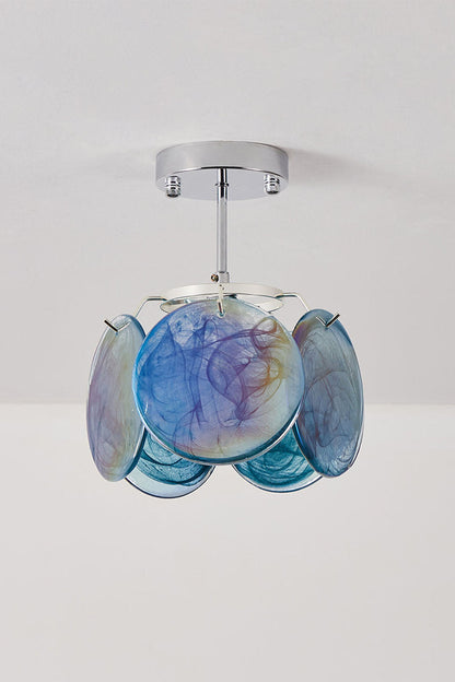 Single-tier Vistosi Style Glass Disc Ceiling Light - view 9 | morylighting