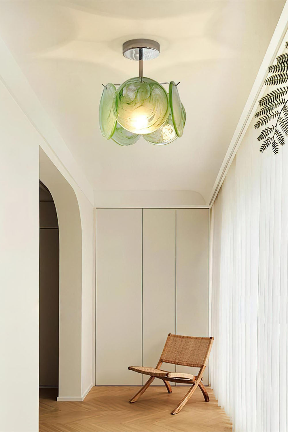 Single-tier Vistosi Style Glass Disc Ceiling Light - view 3 | morylighting