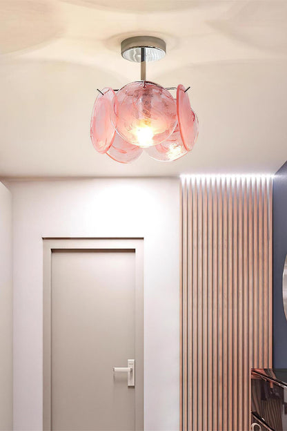 Single-tier Vistosi Style Glass Disc Ceiling Light - view 4 | morylighting