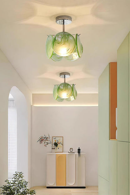 Single-tier Vistosi Style Glass Disc Ceiling Light - view 6 | morylighting