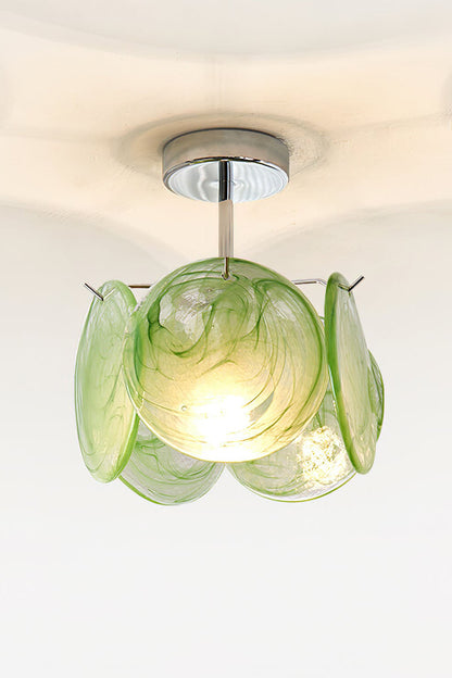 Single-tier Vistosi Style Glass Disc Ceiling Light - view 11 | morylighting
