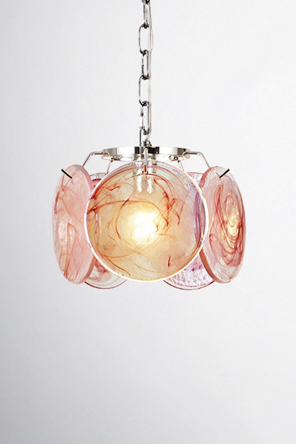 Single-tier Vistosi Style Glass Disc Pendant Light - view 2 | morylighting
