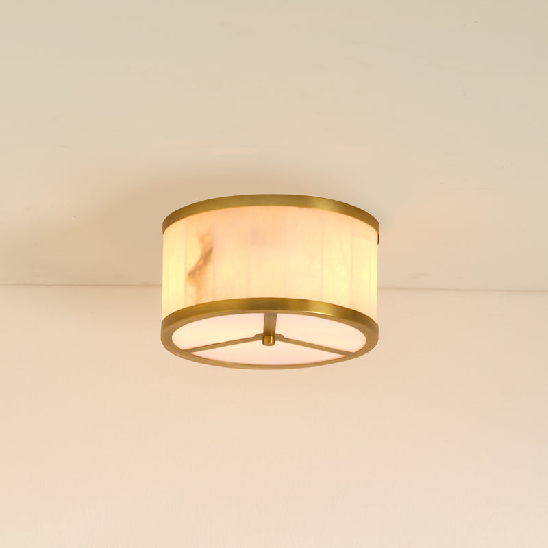 Morylighting Alabaster Aura Small Flush Mount - American guest bedroom