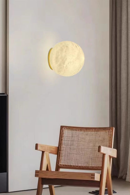 Snow-Vein Stone Globe Wall Lamp - view 8 | morylighting