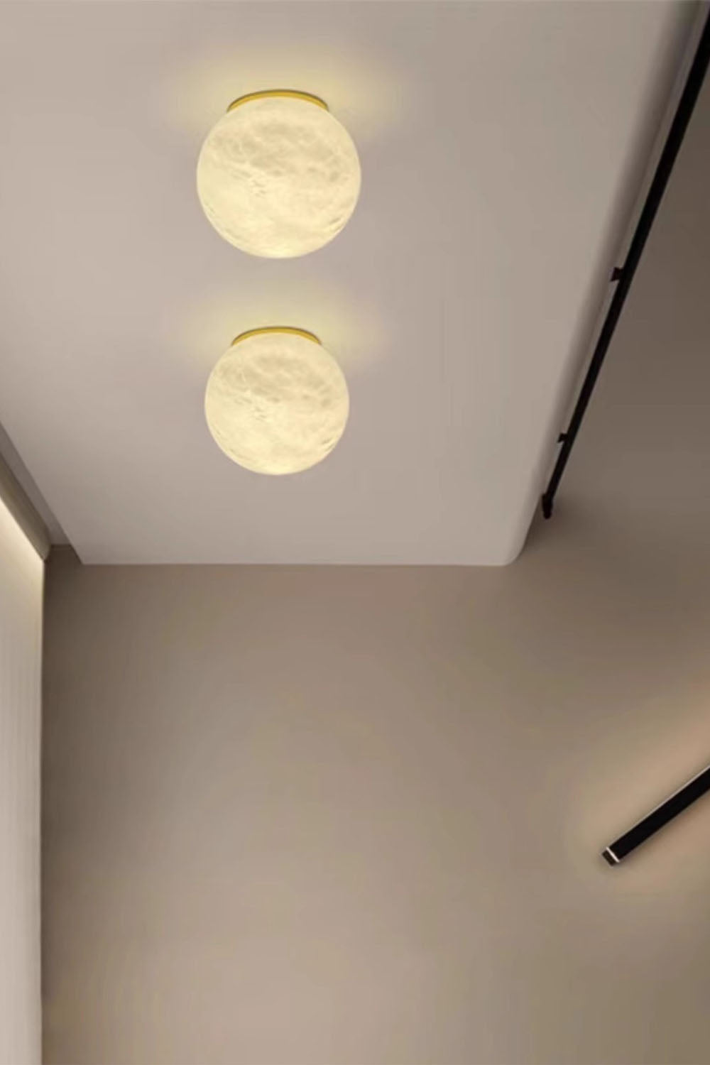 Snow-Vein Stone Globe Wall Lamp - view 12 | morylighting