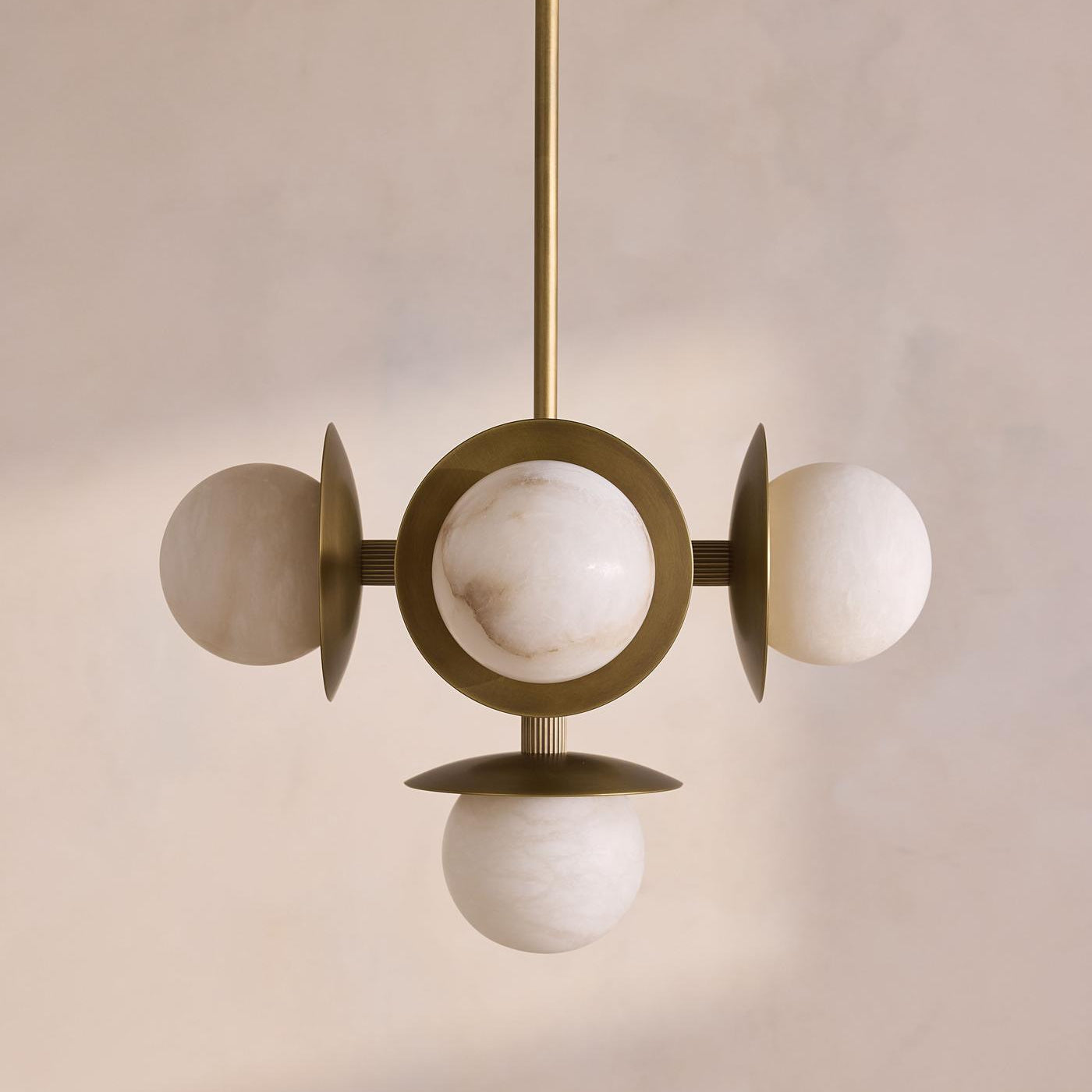 Snowflake Alabaster Orb Chandelier