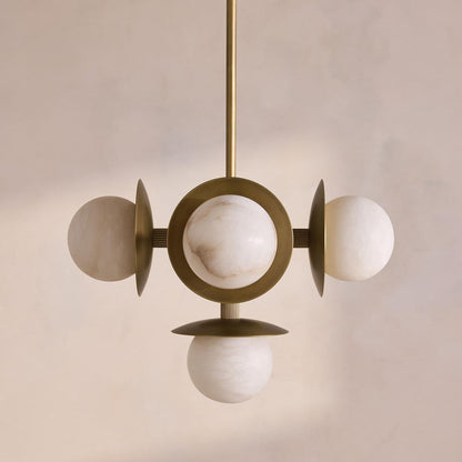 Snowflake Alabaster Orb Chandelier