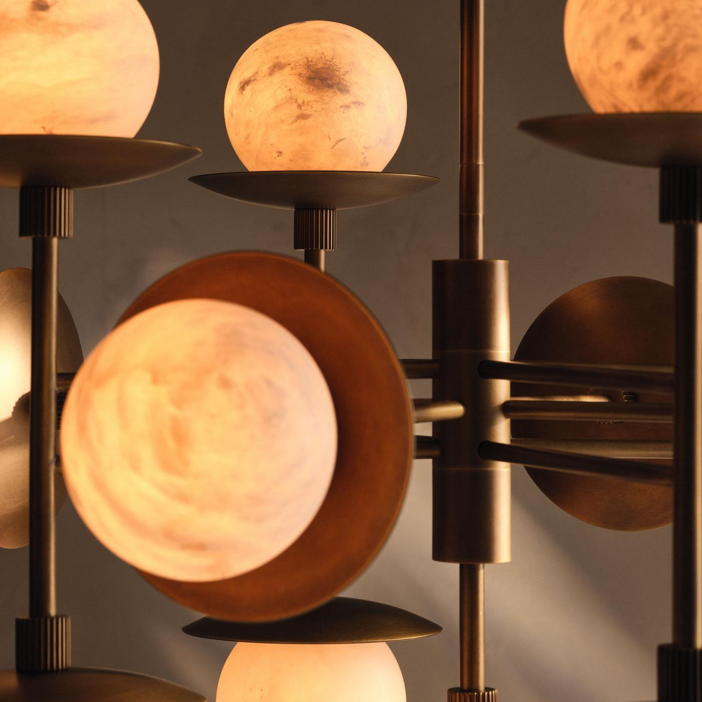 Snowflake Alabaster Orb Chandelier