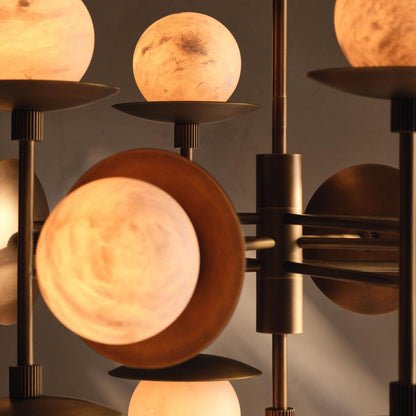 Snowflake Alabaster Orb Chandelier