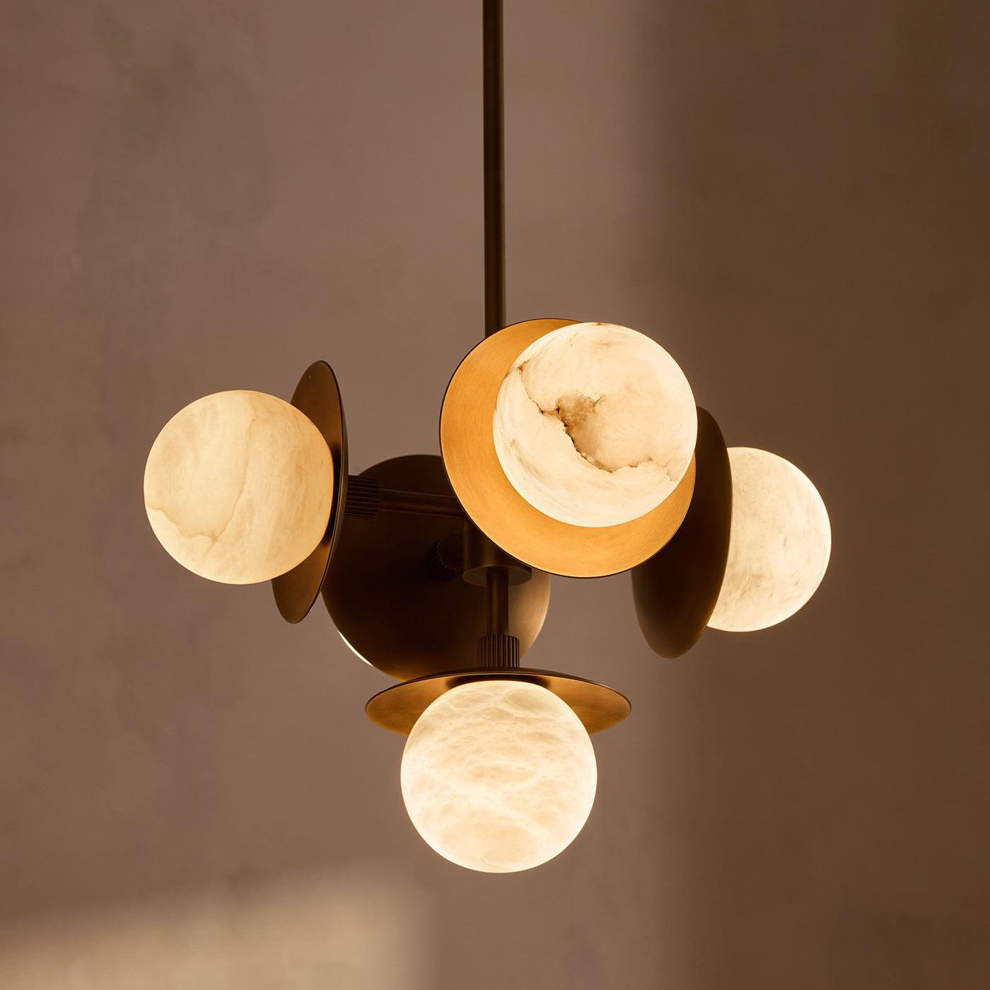 Snowflake Alabaster Orb Chandelier