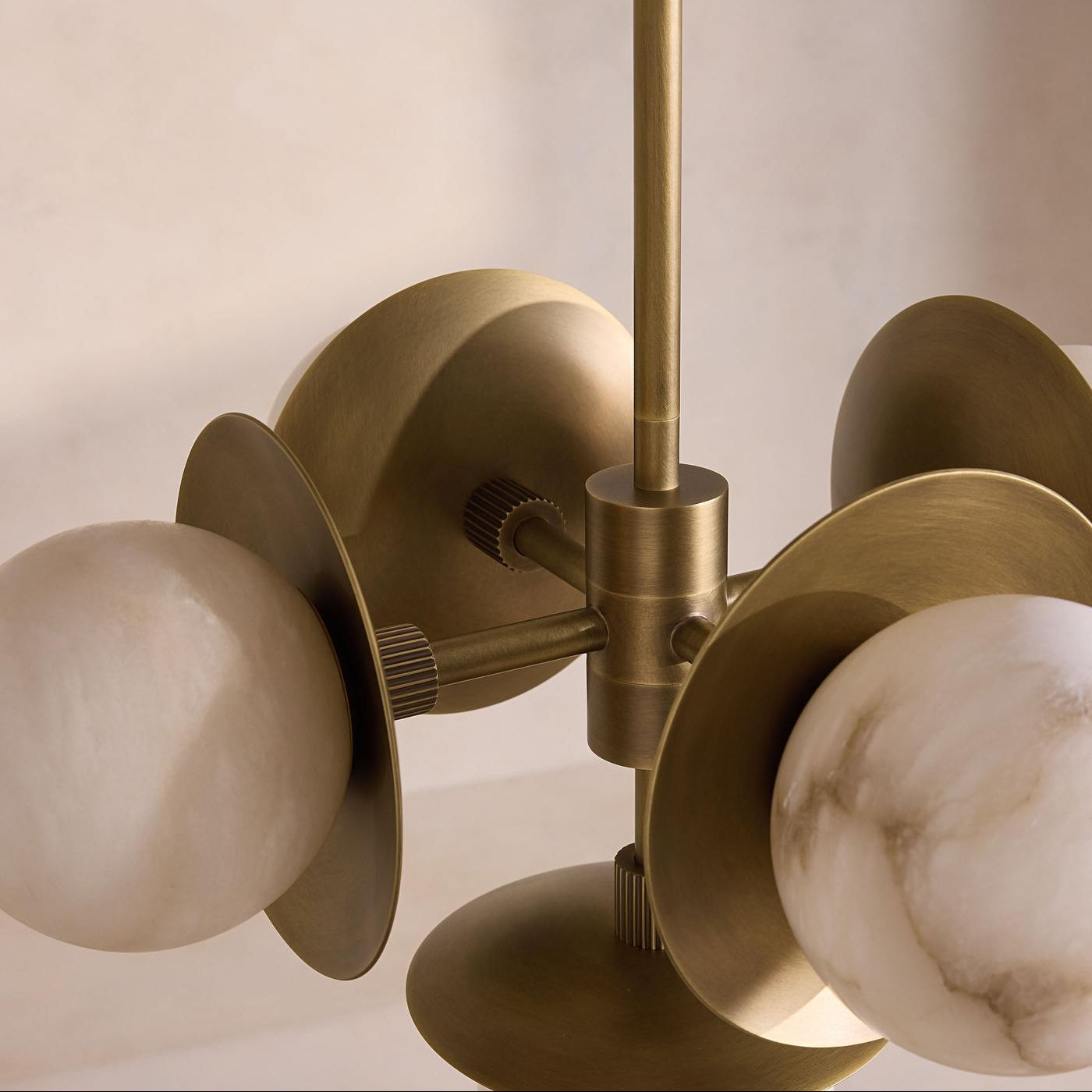 Snowflake Alabaster Orb Chandelier