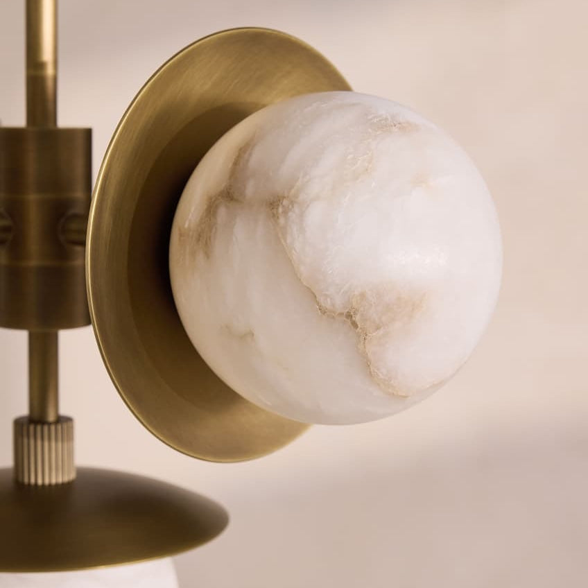 Snowflake Alabaster Orb Chandelier