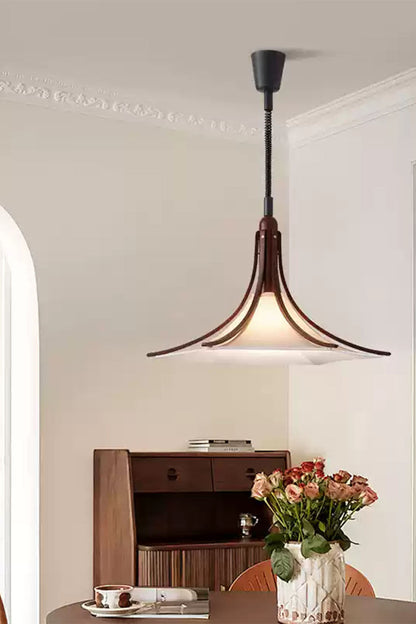 Solid Wood Vintage Trumpet Pendant Lamp - view 11 | morylighting