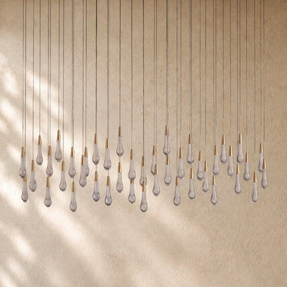 Soltairan Linear Chandelier - Raindrop Pendant Lighting