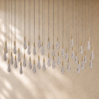 Soltairan Linear Chandelier - Raindrop Pendant Lighting