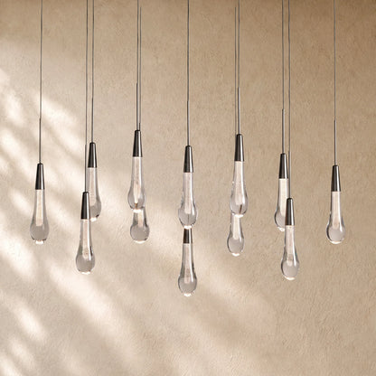Soltairan Linear Chandelier - Raindrop Pendant Lighting