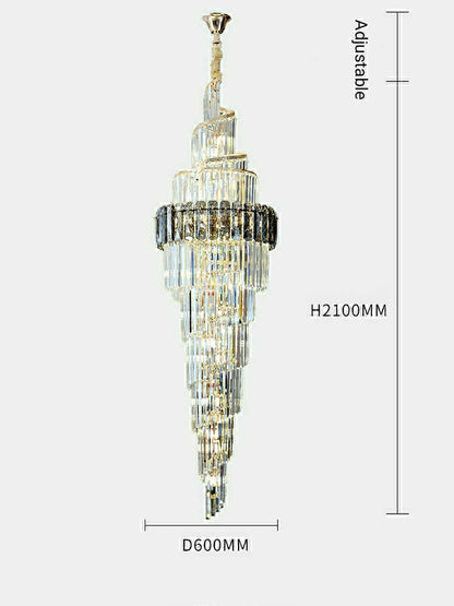 Morylighting Grand Spiral K9 Crystal Chandelier - Background Shot