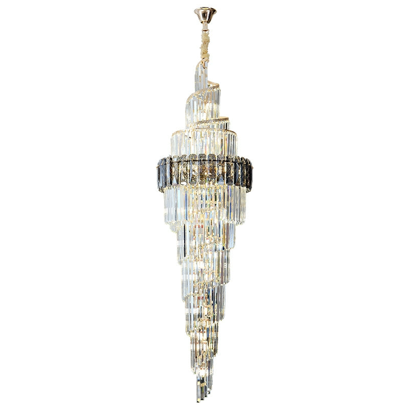 Morylighting Grand Spiral K9 Crystal Chandelier - Background Shot