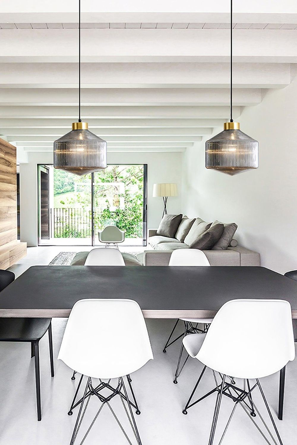 Spiral Faceted Glass Pendant Light - view 5 | morylighting