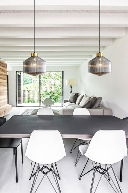 Spiral Faceted Glass Pendant Light - view 5 | morylighting