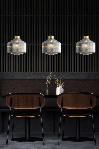 Spiral Faceted Glass Pendant Light - view 9 | morylighting