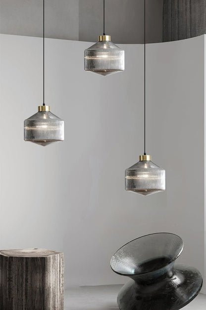 Spiral Faceted Glass Pendant Light - view 8 | morylighting