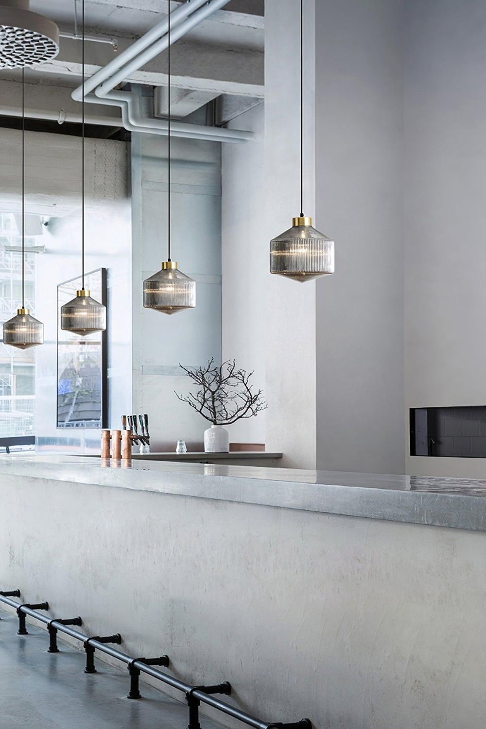 Spiral Faceted Glass Pendant Light - view 7 | morylighting