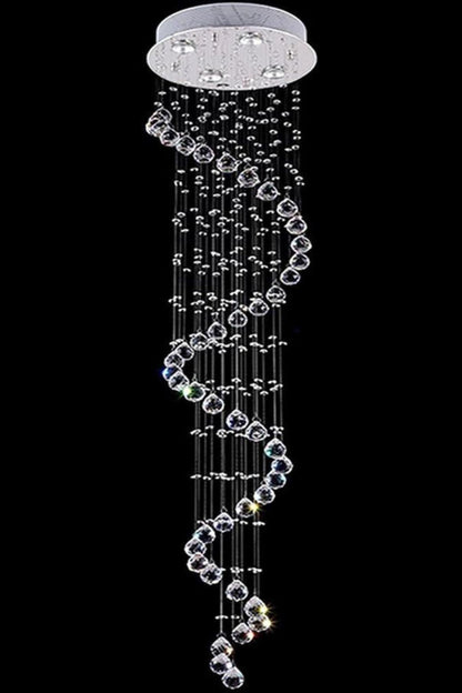 Spiral Raindrop Crystal Chandelier - morylighting