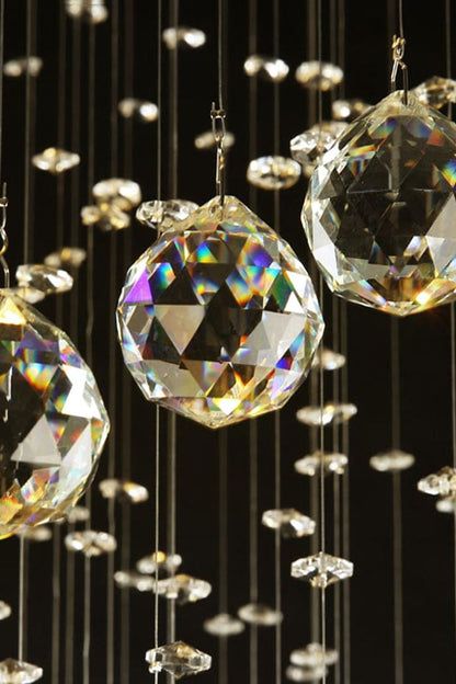 Spiral Raindrop Crystal Chandelier - morylighting