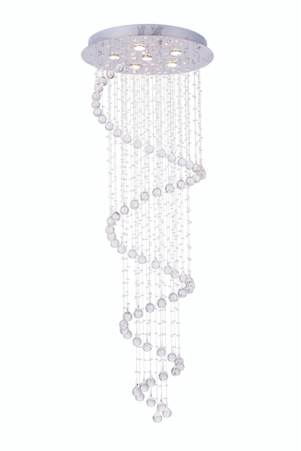 Spiral Raindrop Crystal Chandelier - morylighting