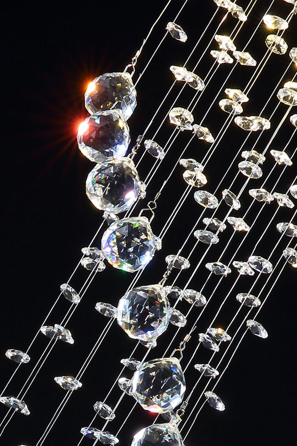 Spiral Raindrop Crystal Chandelier - morylighting