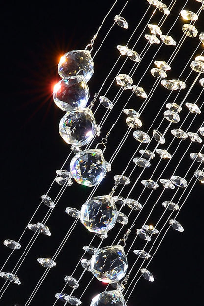 Spiral Raindrop Crystal Chandelier - morylighting